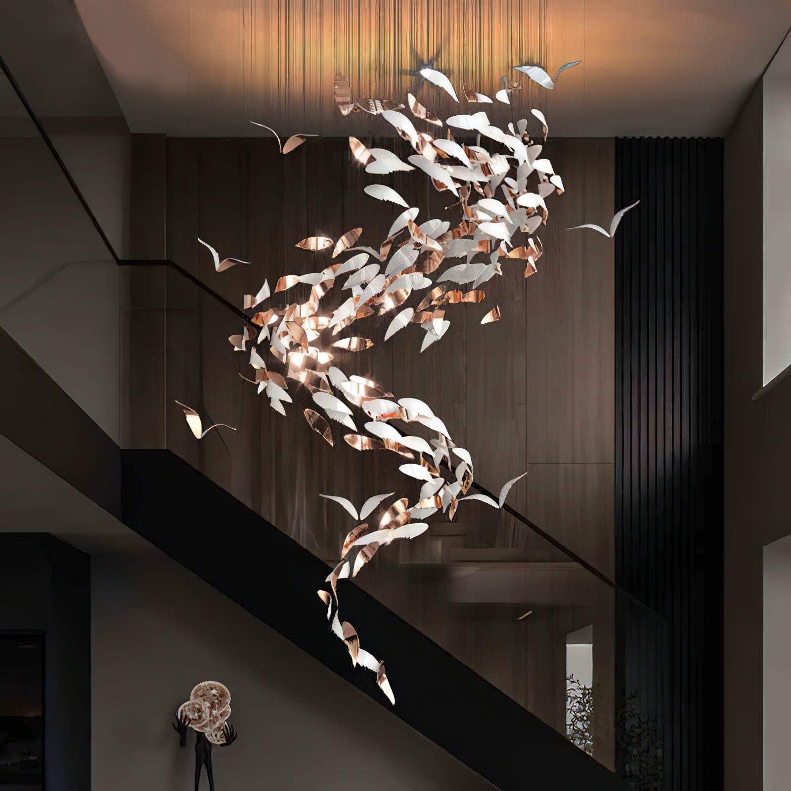 Bennett Meteor Shower Crystal Spiral Chandelier