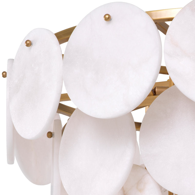 Riviko Alabaster Bloom 9-Light Tiered Chandelier - Background Shot