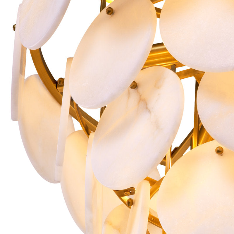 Riviko Alabaster Bloom 9-Light Tiered Chandelier - Background Shot