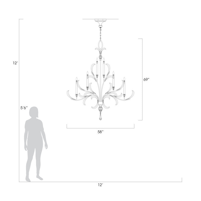 Riviko Radiant Arch 16-Light Grand Chandelier - Background Shot