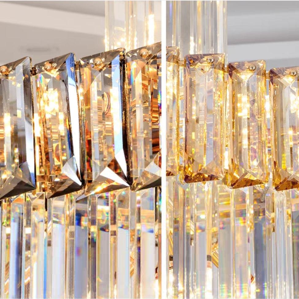 Riviko Grand Lumina Vertical Crystal Foyer Chandelier - Background Shot