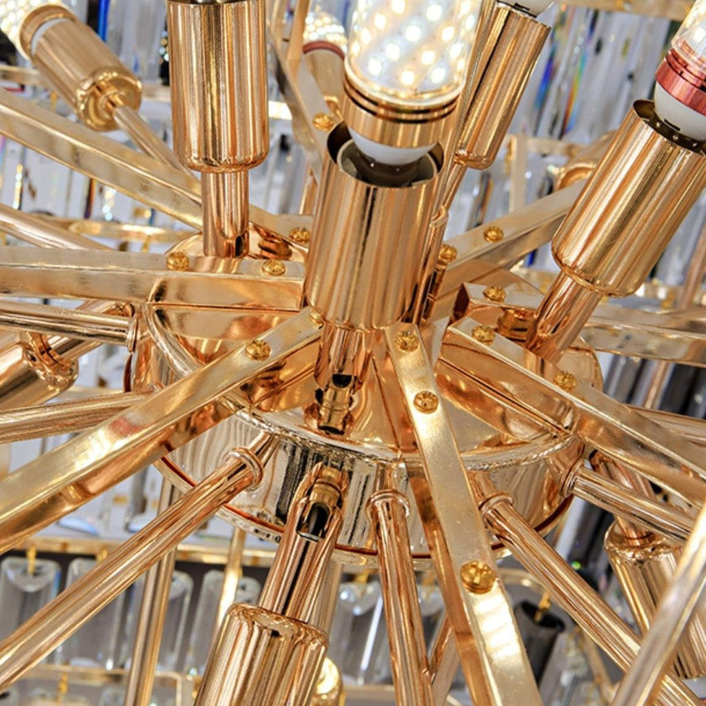 Riviko Grand Lumina Vertical Crystal Foyer Chandelier - Background Shot