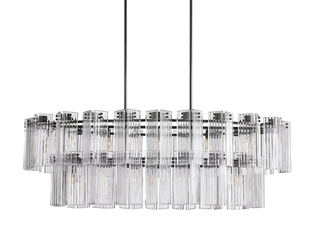 Delsie Oval Art Glass Chandelier