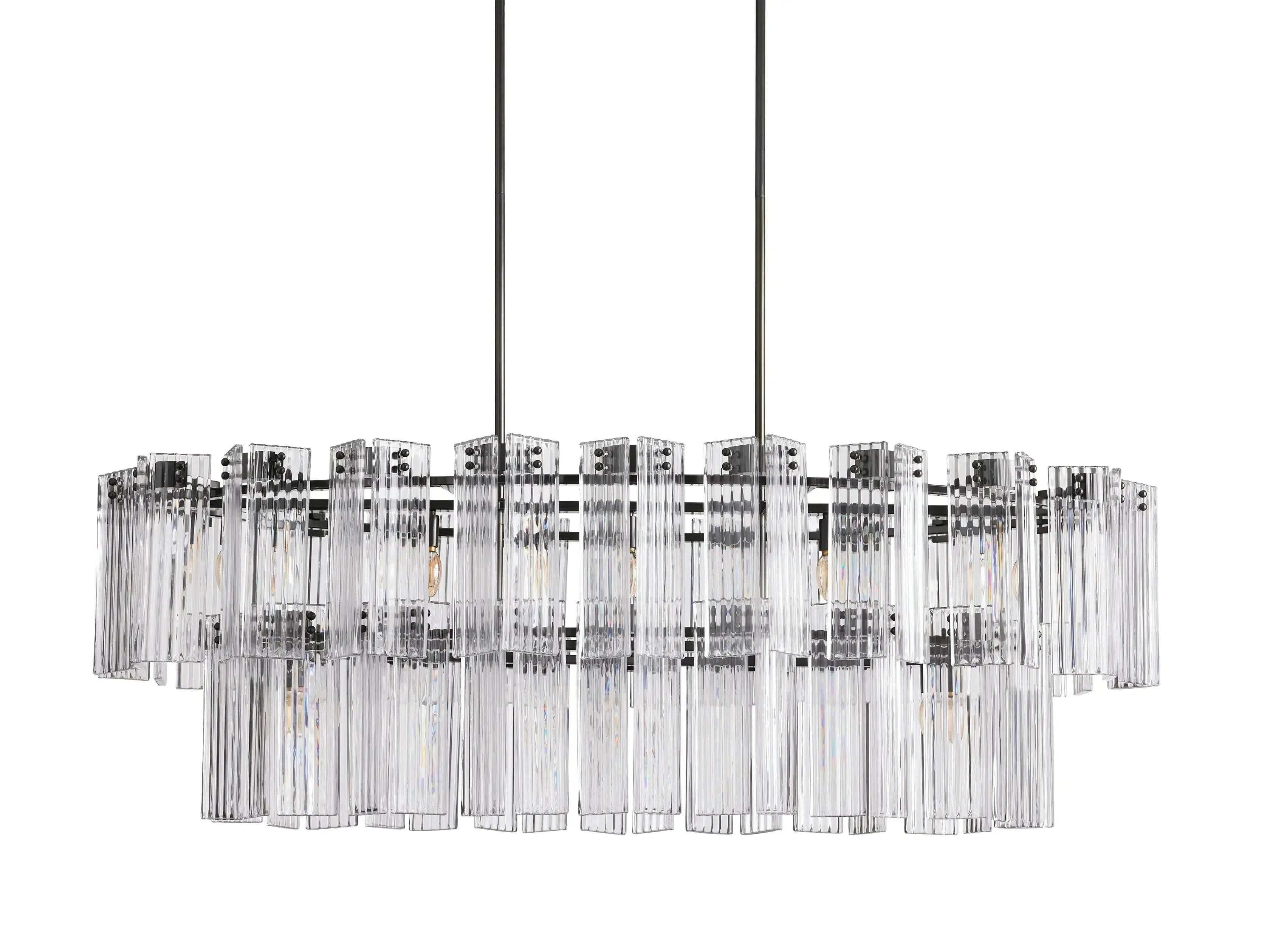 Delsie Oval Art Glass Chandelier