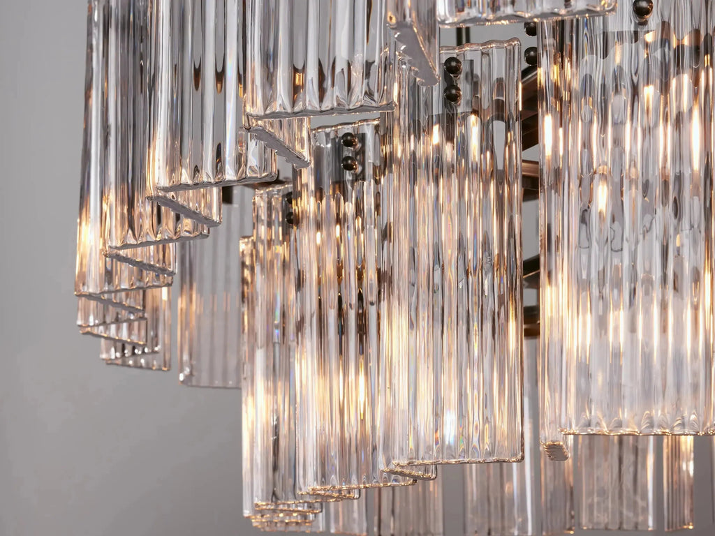 Delsie Oval Art Glass Chandelier