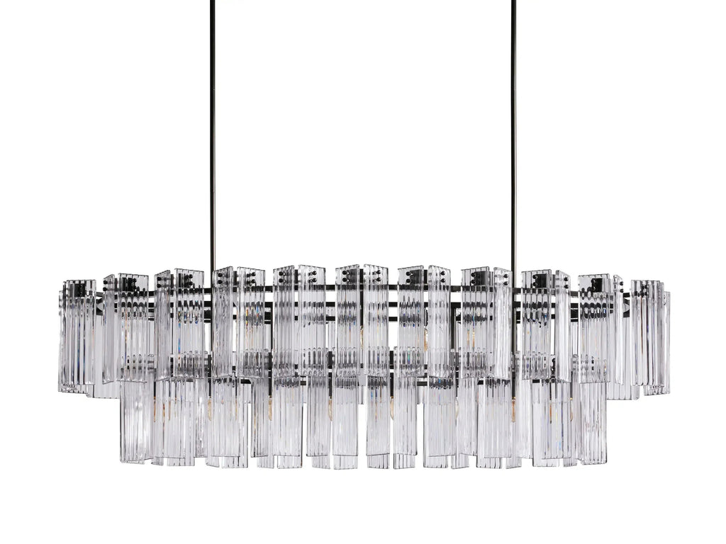Delsie Oval Art Glass Chandelier