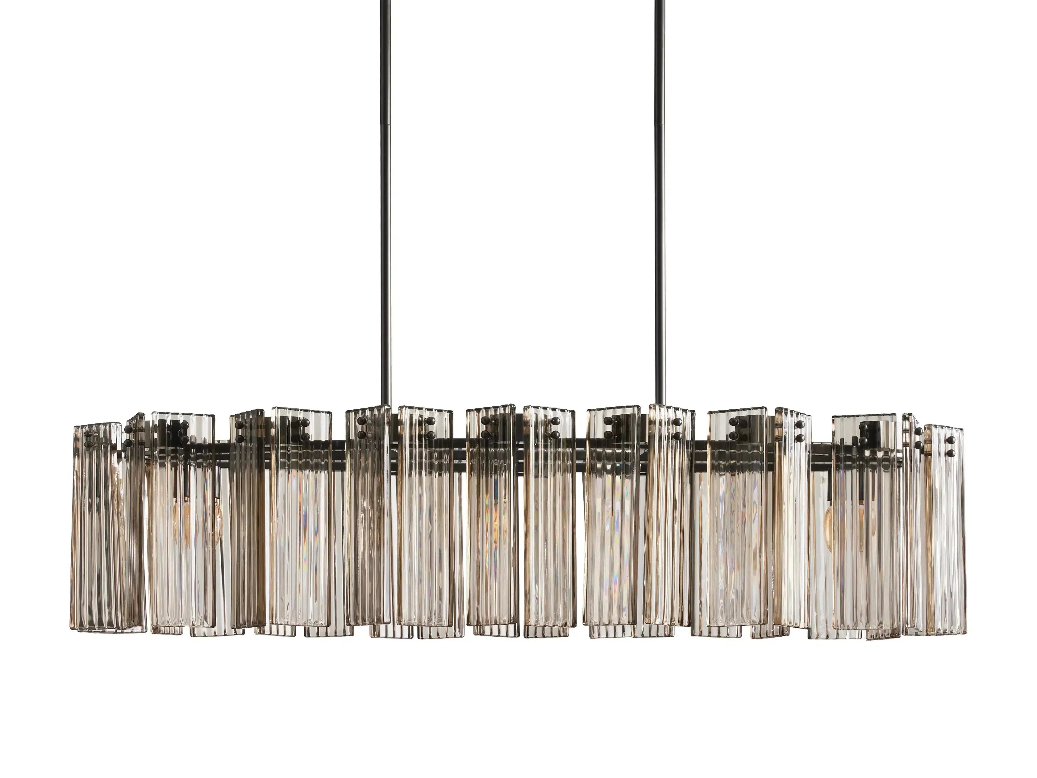 Delsie Oval Art Glass Chandelier