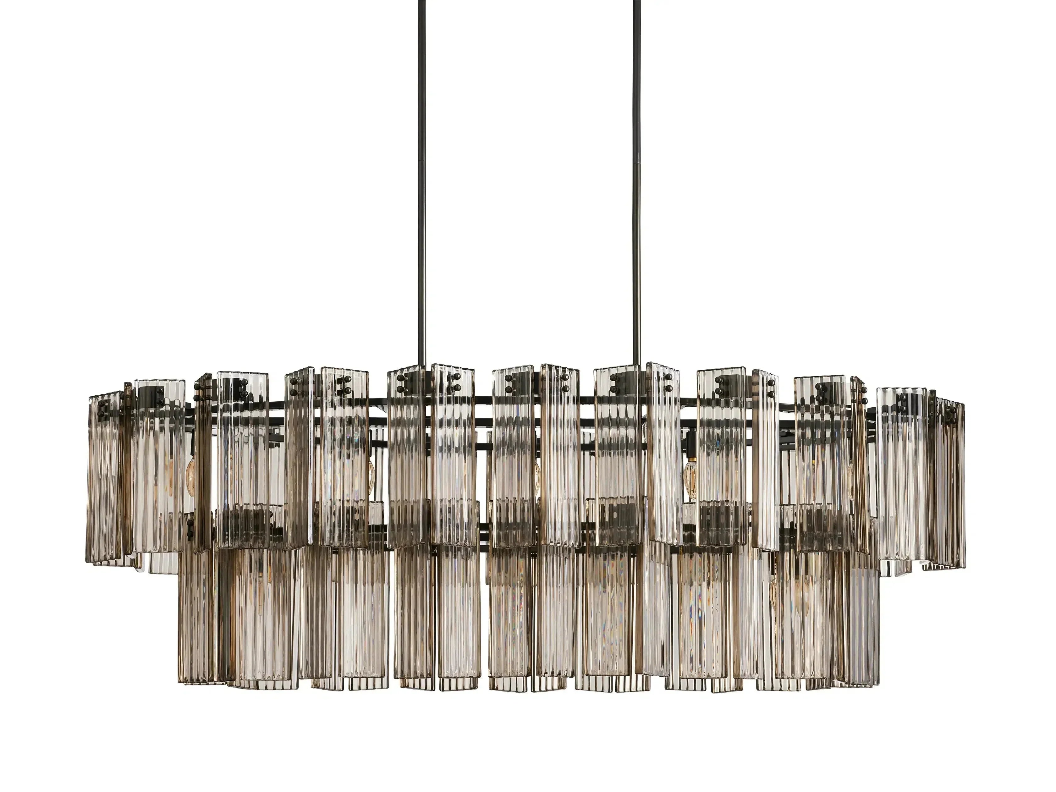 Delsie Oval Art Glass Chandelier