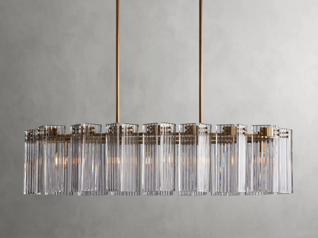 Delsie Oval Art Glass Chandelier