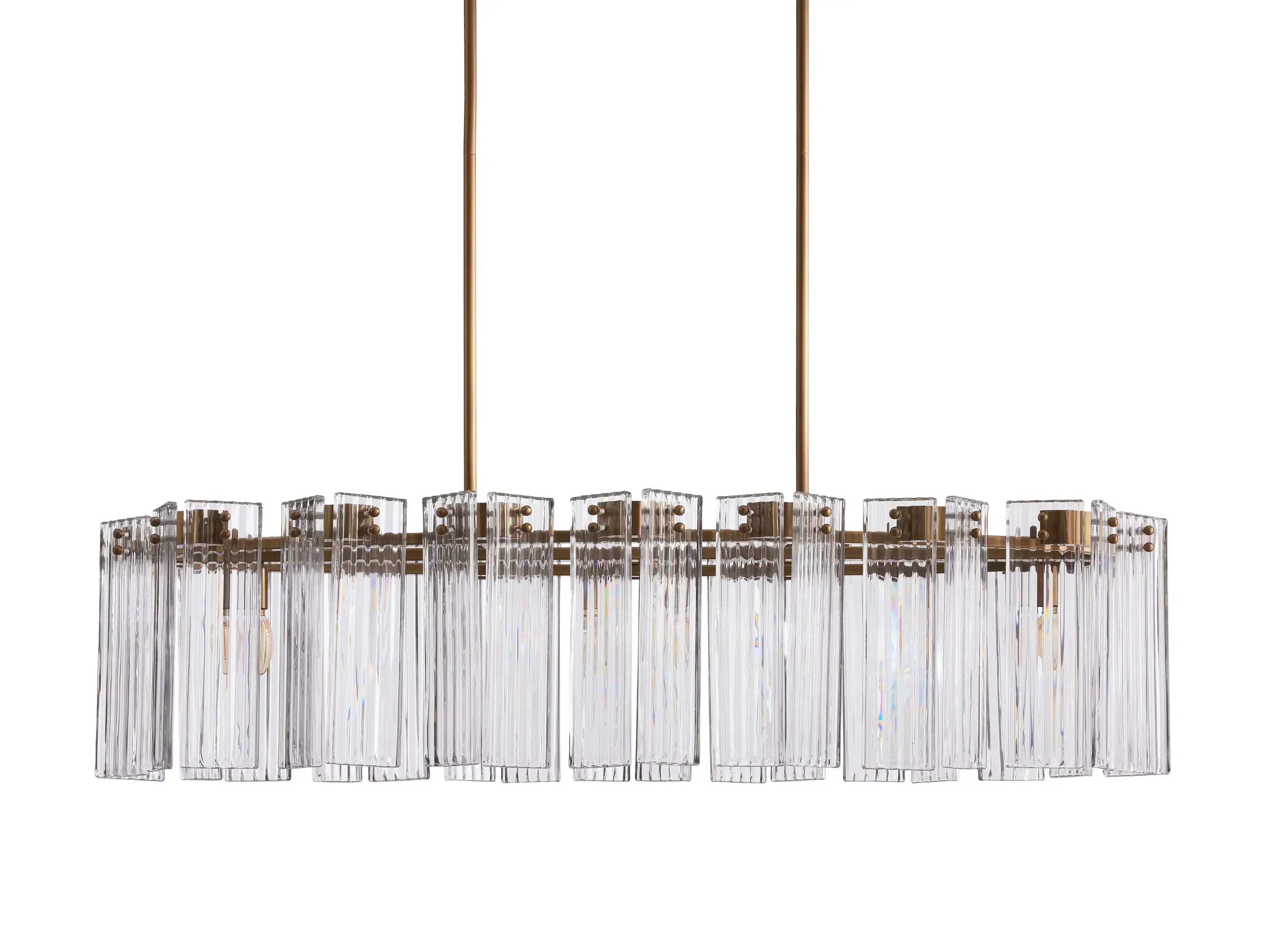 Delsie Oval Art Glass Chandelier