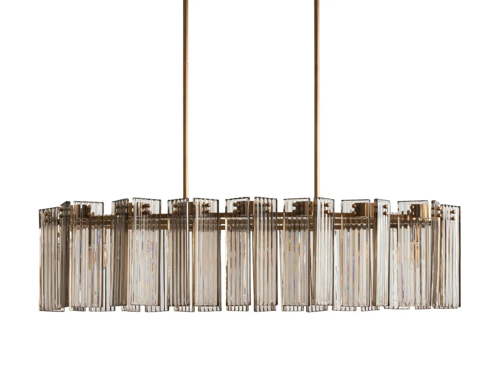 Delsie Oval Art Glass Chandelier