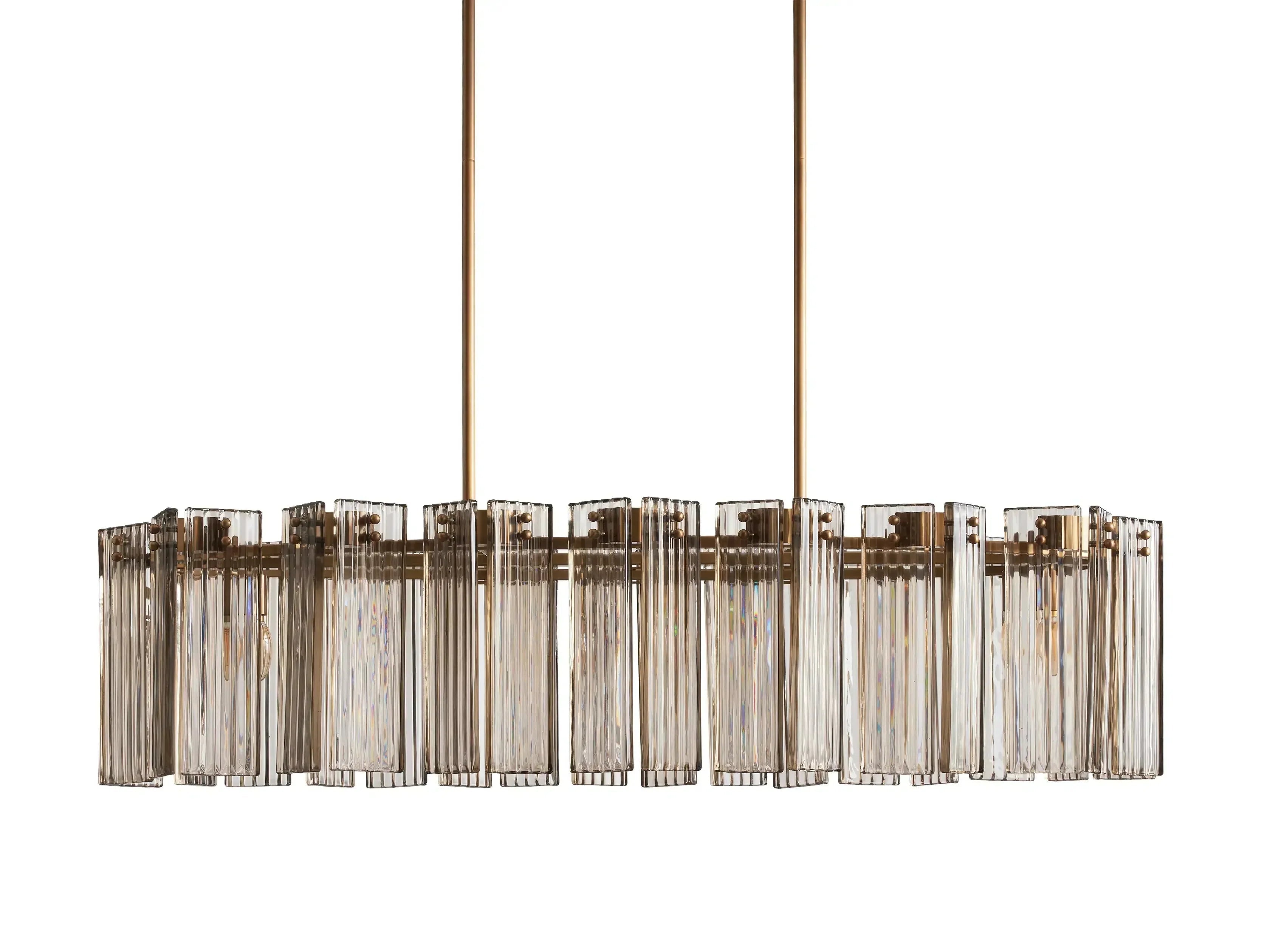 Delsie Oval Art Glass Chandelier