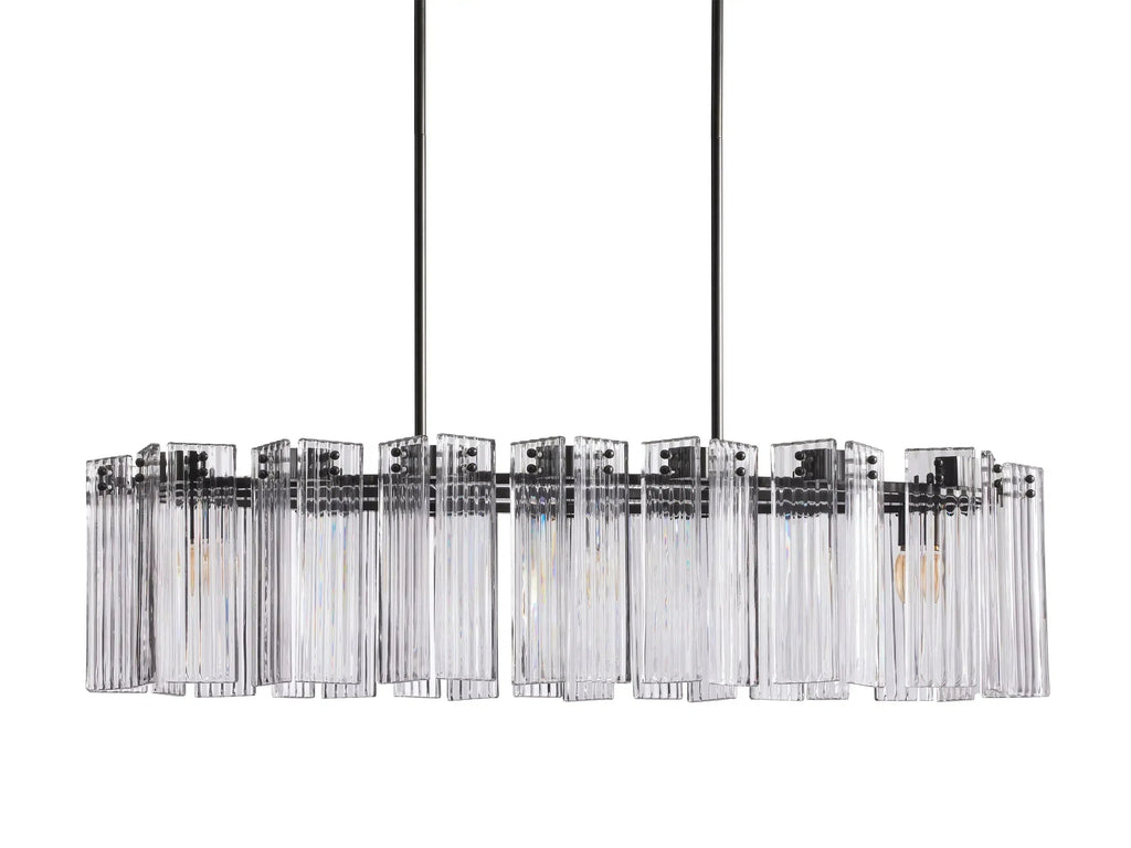 Delsie Oval Art Glass Chandelier