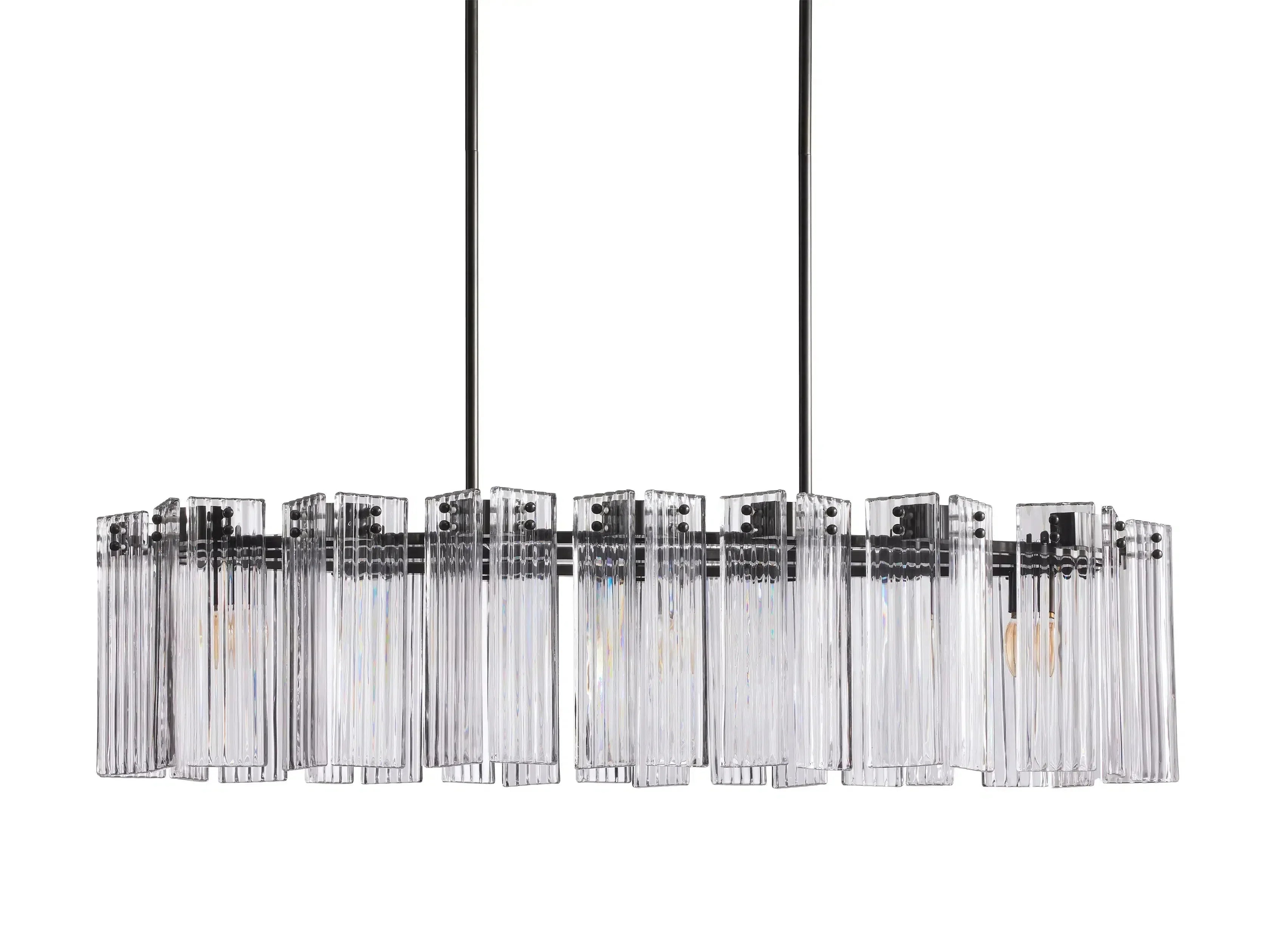 Delsie Oval Art Glass Chandelier