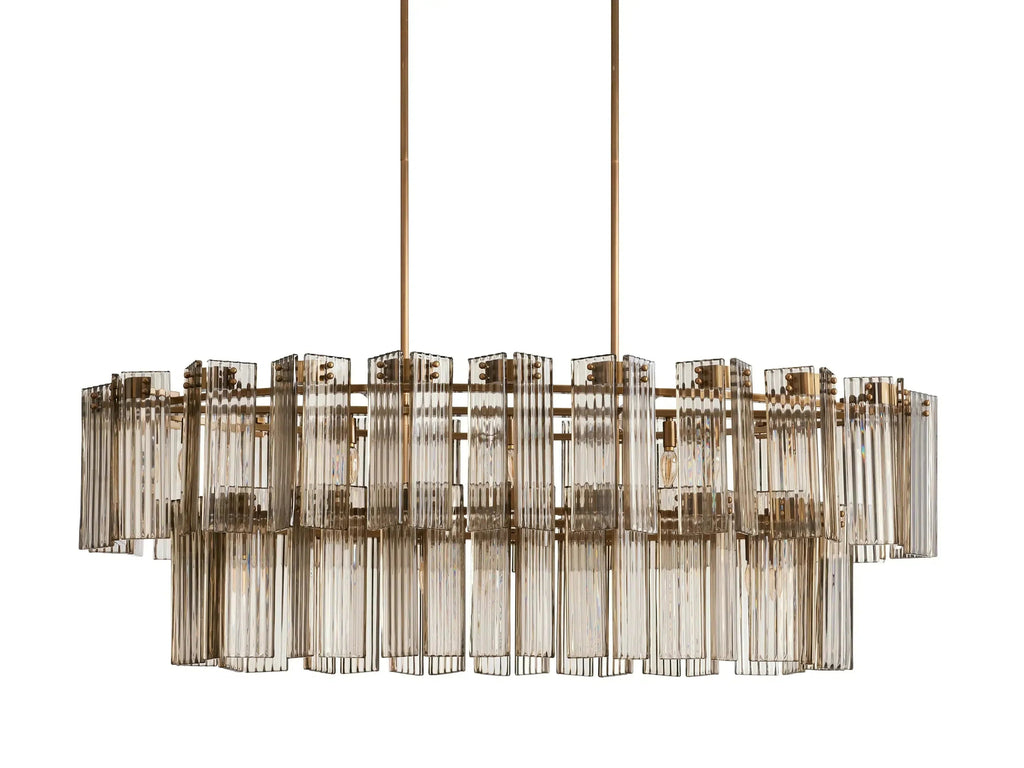 Delsie Oval Art Glass Chandelier