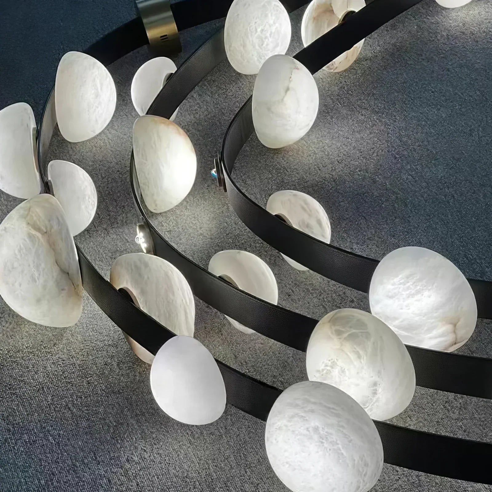 Alex Modern Dew Drops Alabaster Chandelier - Riviko