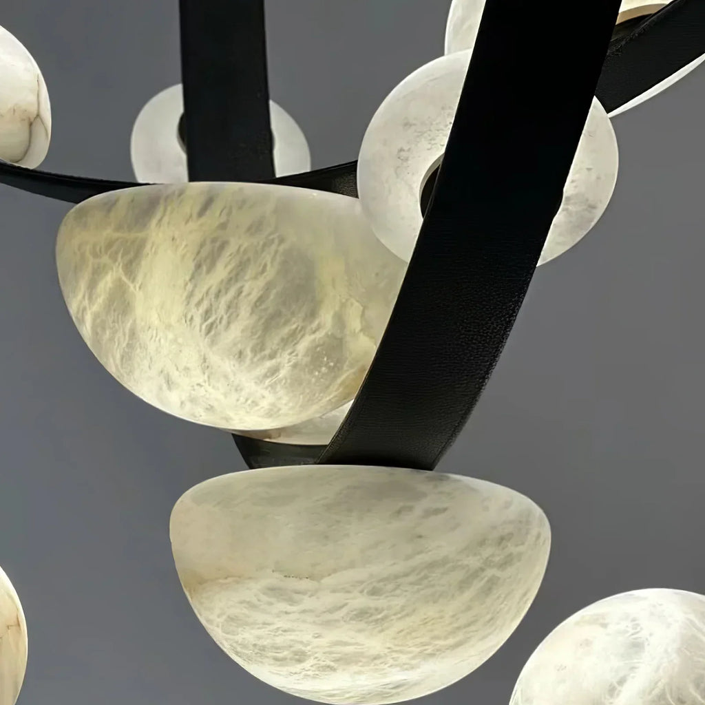 Alex Modern Dew Drops Alabaster Chandelier - Riviko
