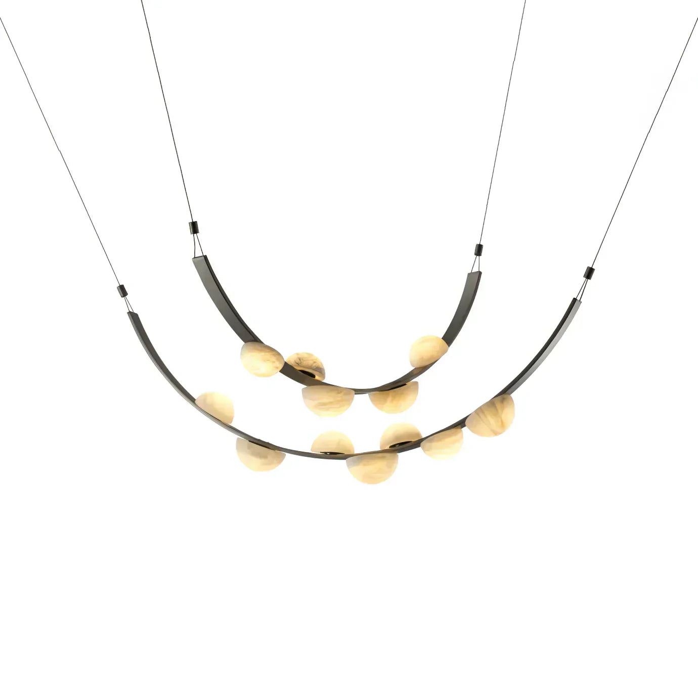 Alex Modern Dew Drops Alabaster Chandelier - Riviko