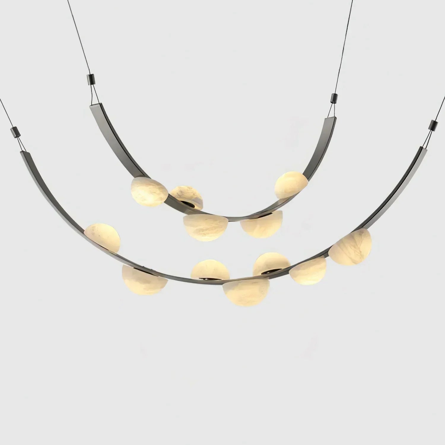 Alex Modern Dew Drops Alabaster Chandelier - Riviko
