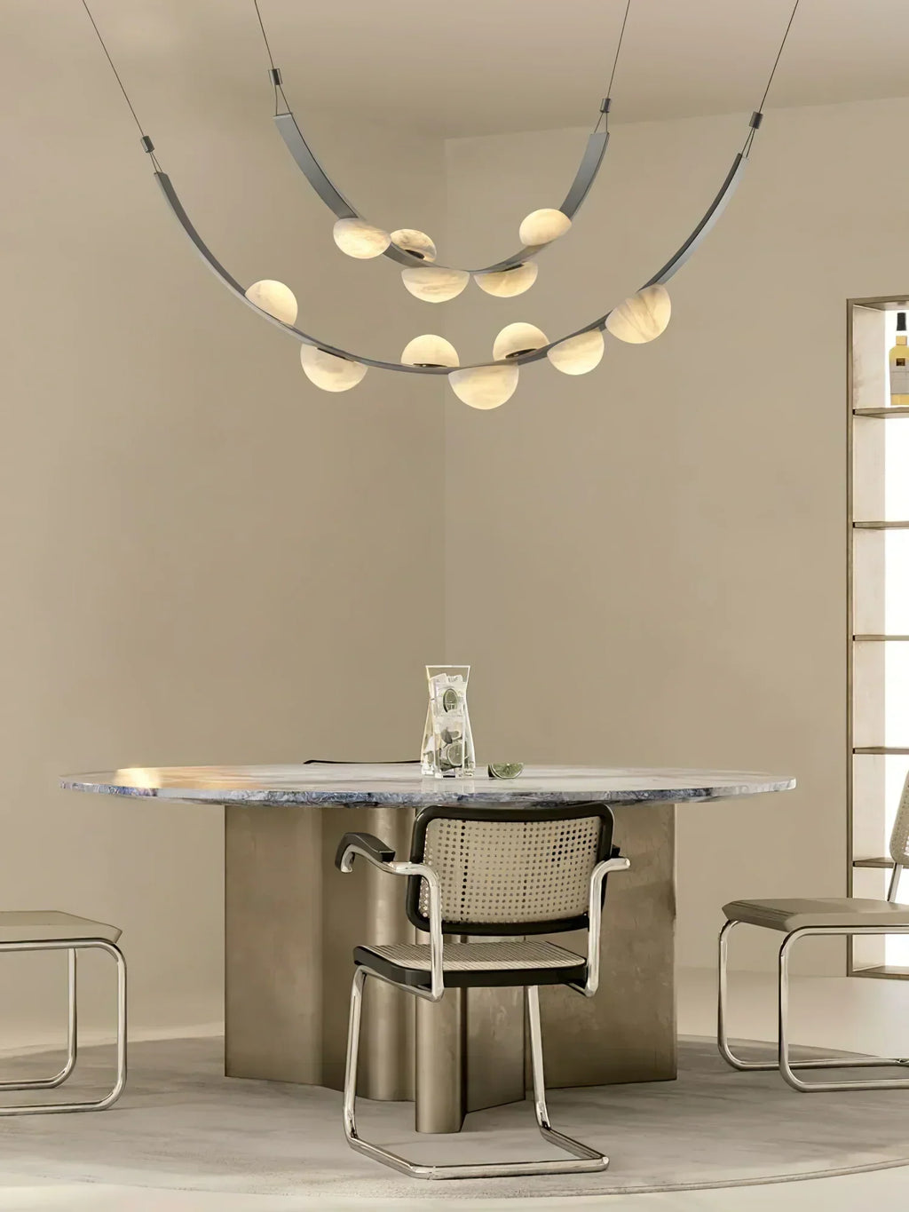 Alex Modern Dew Drops Alabaster Chandelier - Riviko