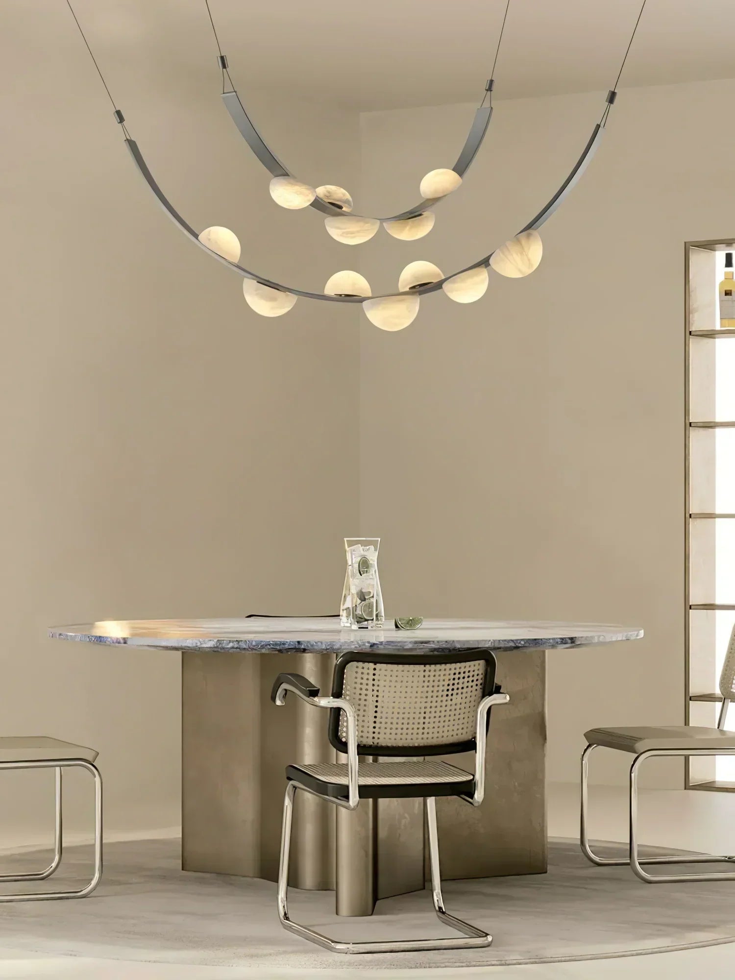 Alex Modern Dew Drops Alabaster Chandelier - Riviko