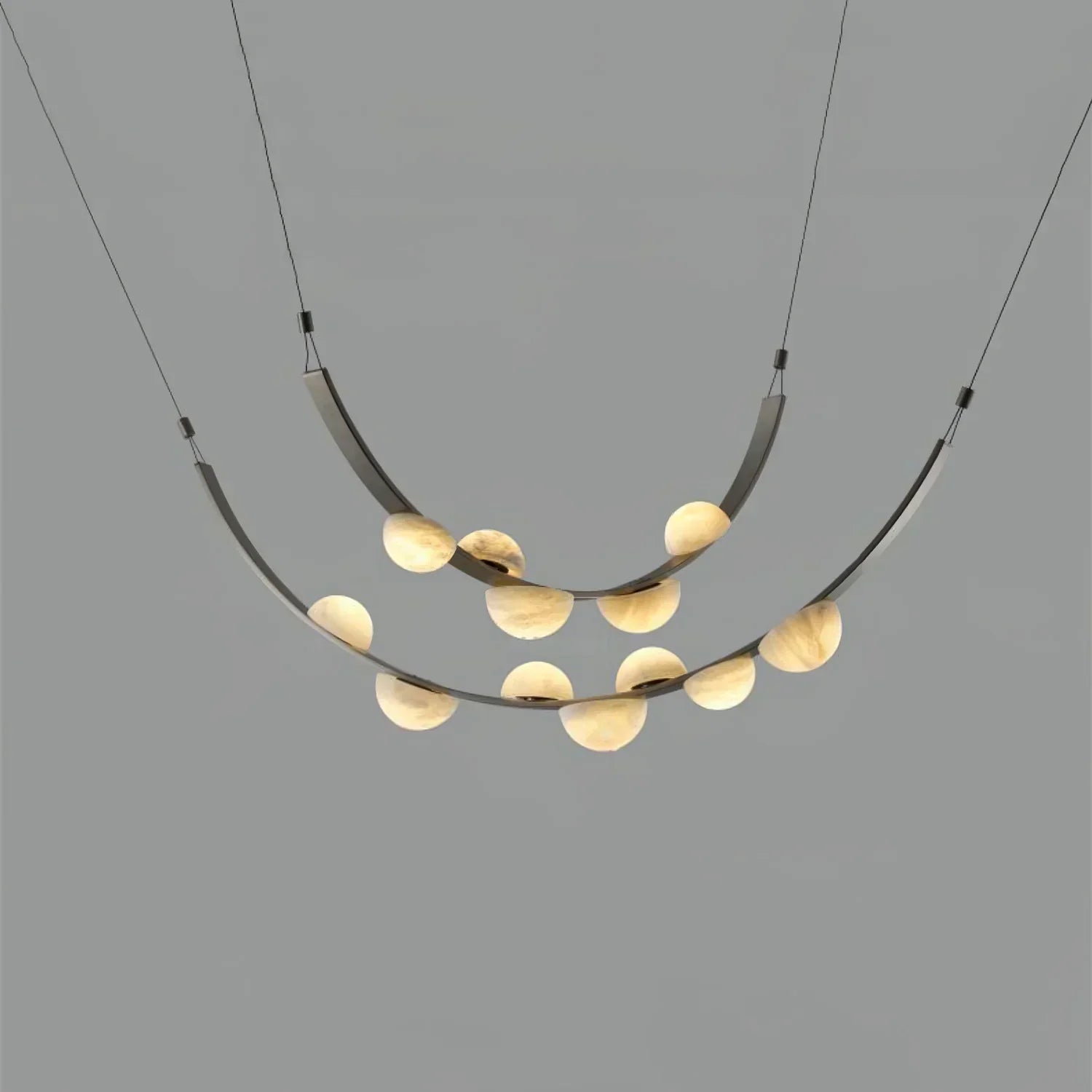 Alex Modern Dew Drops Alabaster Chandelier - Riviko