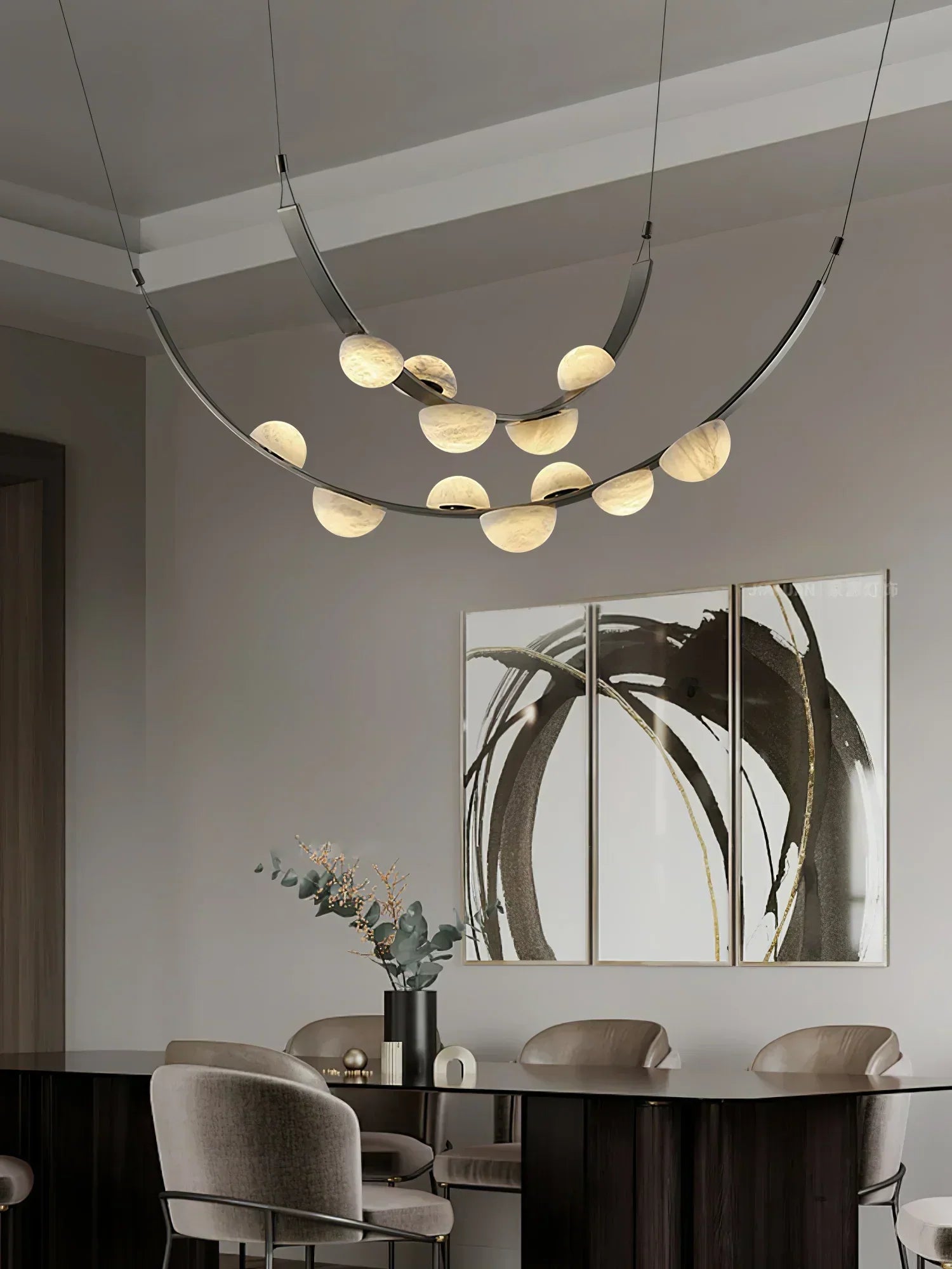 Alex Modern Dew Drops Alabaster Chandelier - Riviko