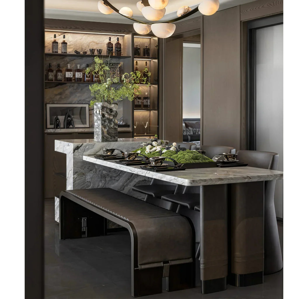 Alex Modern Dew Drops Alabaster Chandelier - Riviko