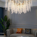 Riviko Veridian Bloom Linear Branch Chandelier - grand American foyer with two-story ceiling