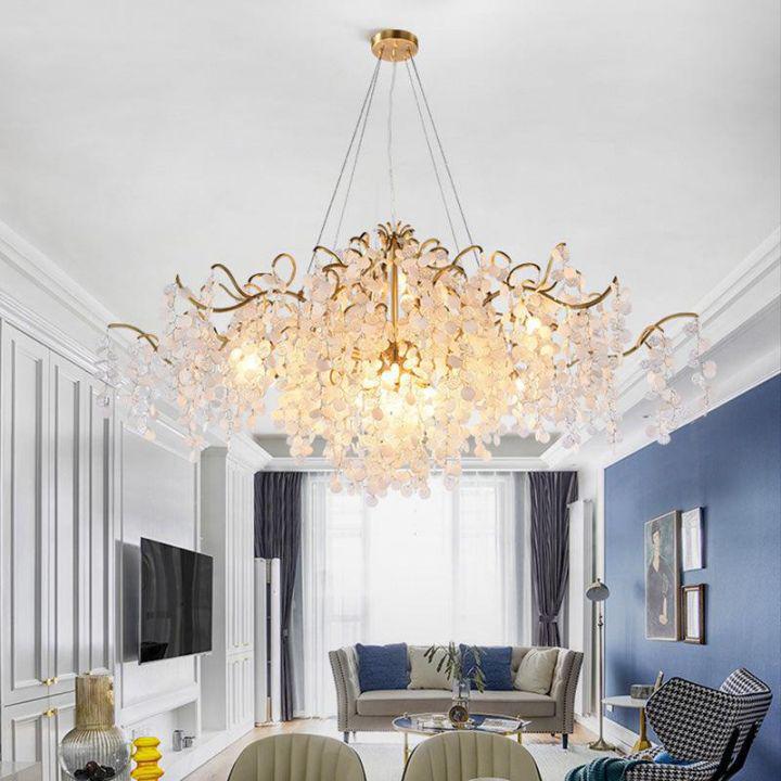 Riviko Verdant Canopy Linear Branch Chandelier - American transitional great room with cathedral ceiling
