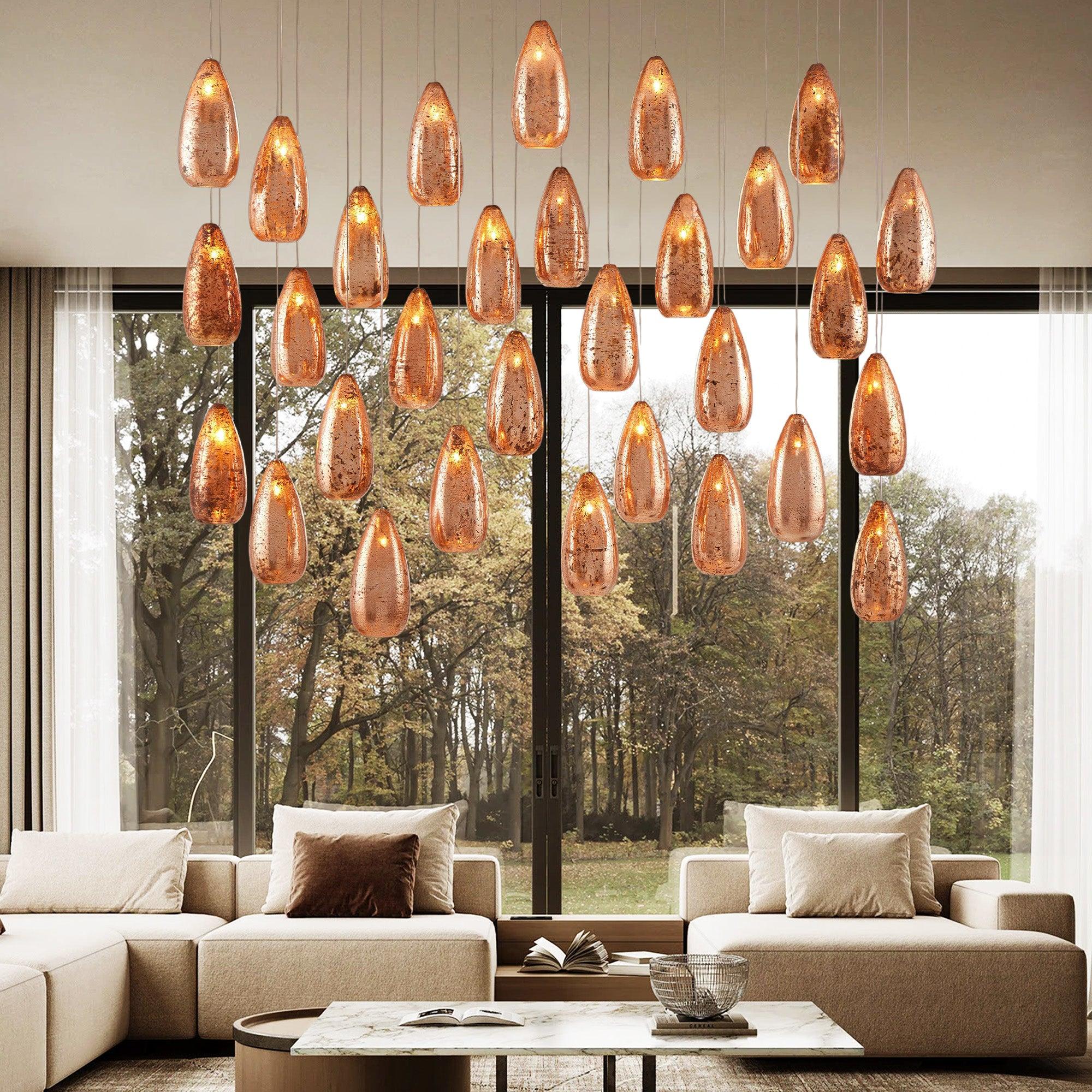 Edda Raindrop Linear Chandelier