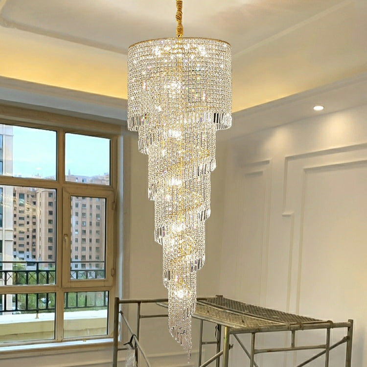 Riviko Grand Lumina K9 Crystal Chandelier - grand American estate foyer