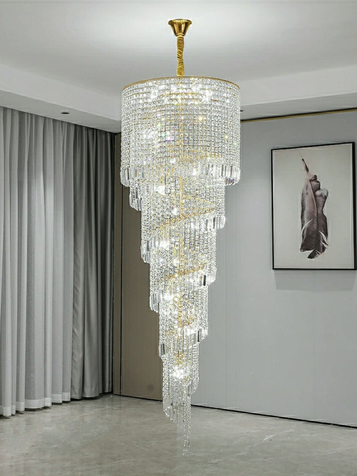 Riviko Grand Lumina K9 Crystal Chandelier - Background Shot