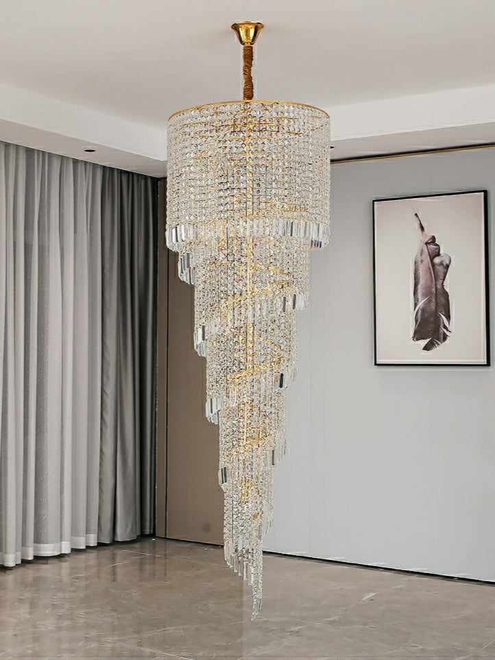Riviko Grand Lumina K9 Crystal Chandelier - Background Shot