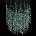 Galaxy Emerald Rainfall Meteor Shower Crystal Spiral Chandelier