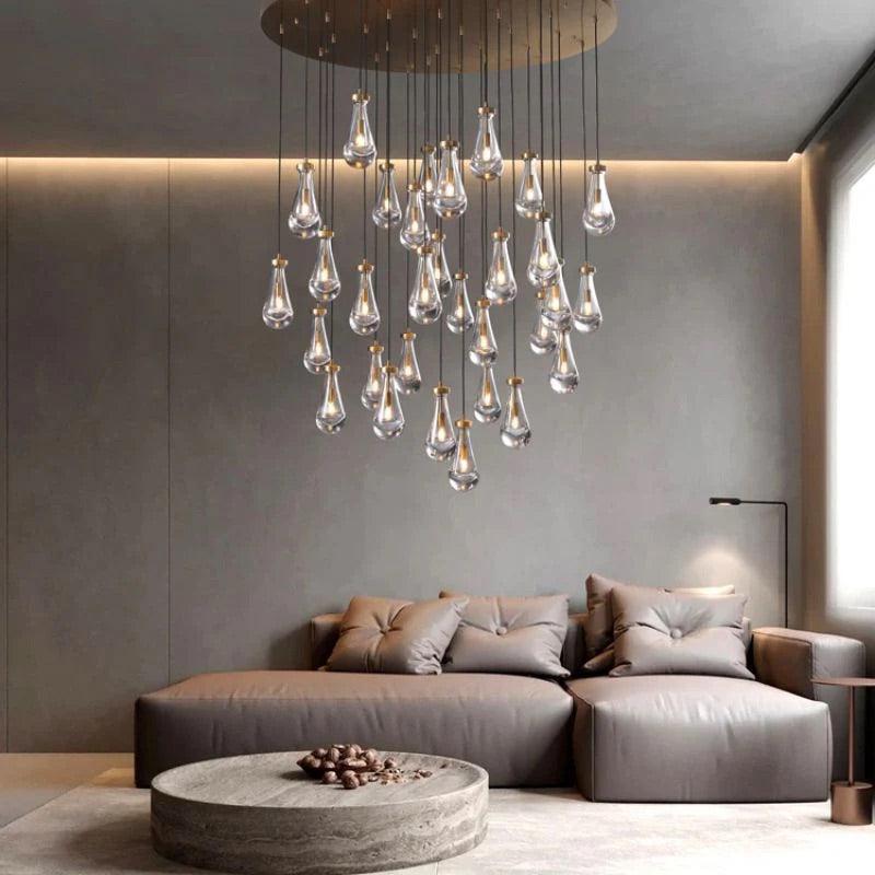 Soltaire Raindrop Round Chandelier 60"