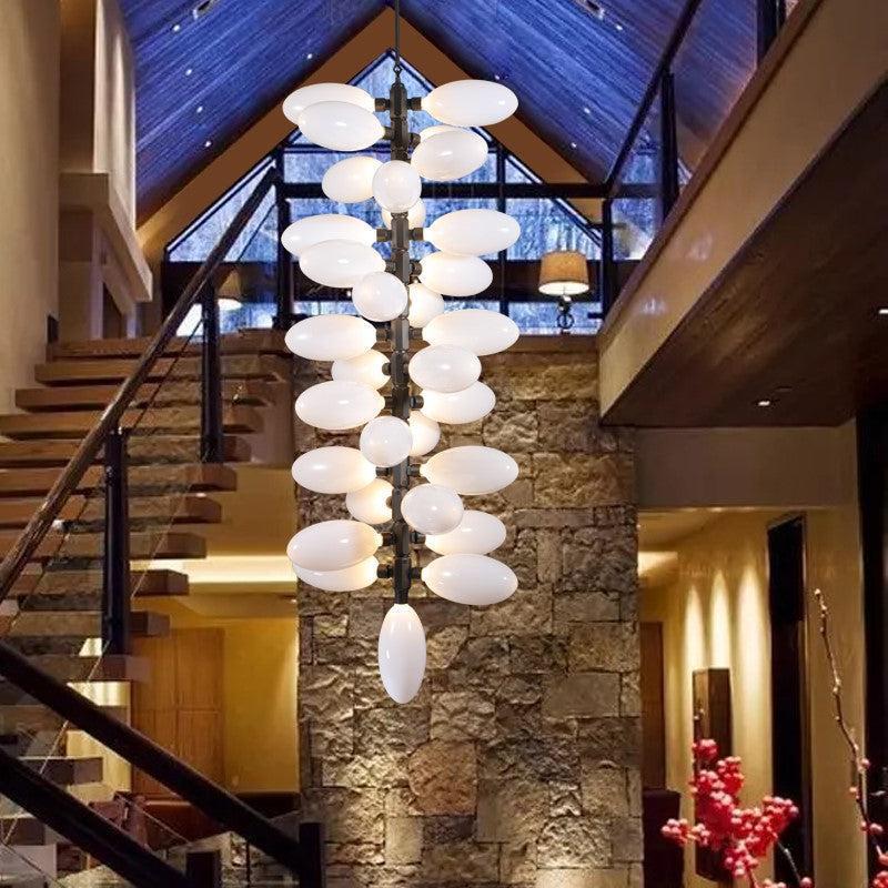 Riviko Verdant Vine Cascading Glass Chandelier - formal American dining room
