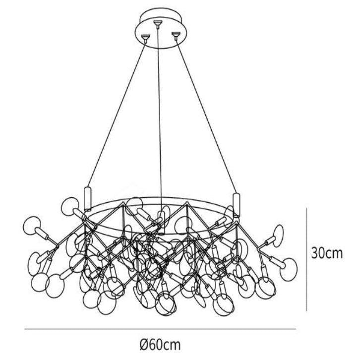 Riviko Luminous Bloom LED Chandelier - Background Shot