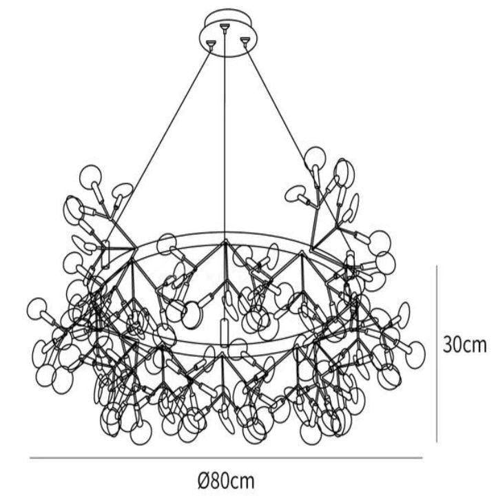 Riviko Luminous Bloom LED Chandelier - Background Shot