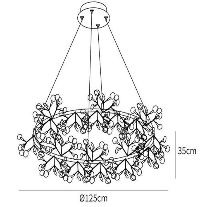 Riviko Luminous Bloom LED Chandelier - Background Shot