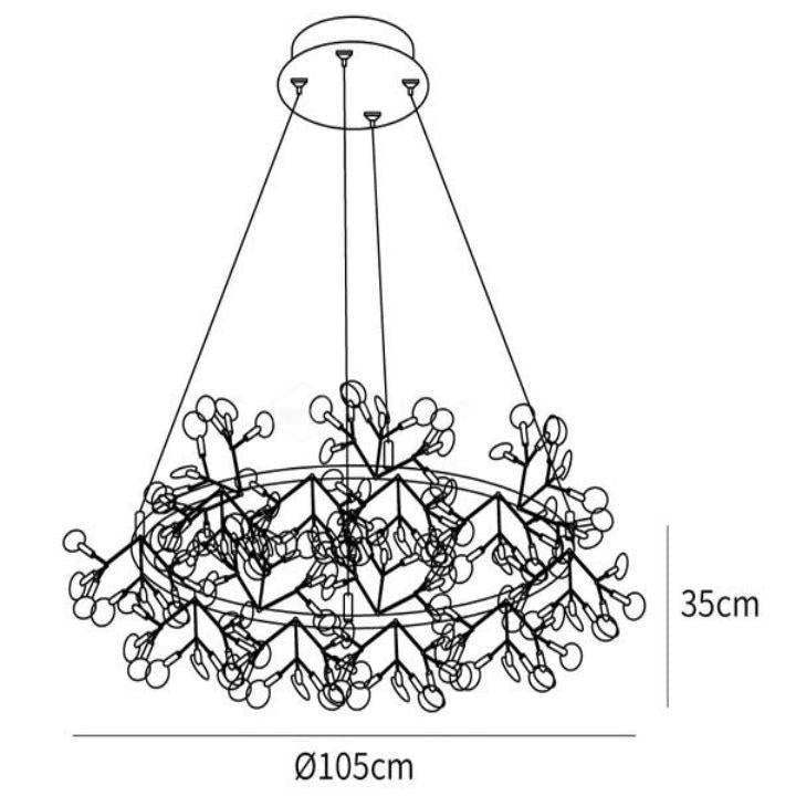 Riviko Luminous Bloom LED Chandelier - Background Shot