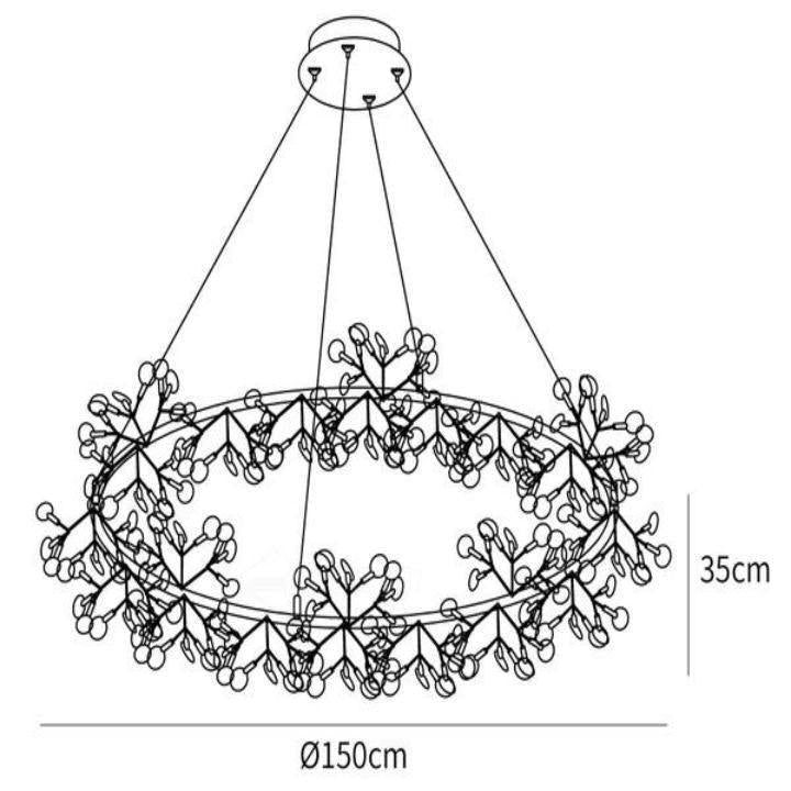 Riviko Luminous Bloom LED Chandelier - Background Shot