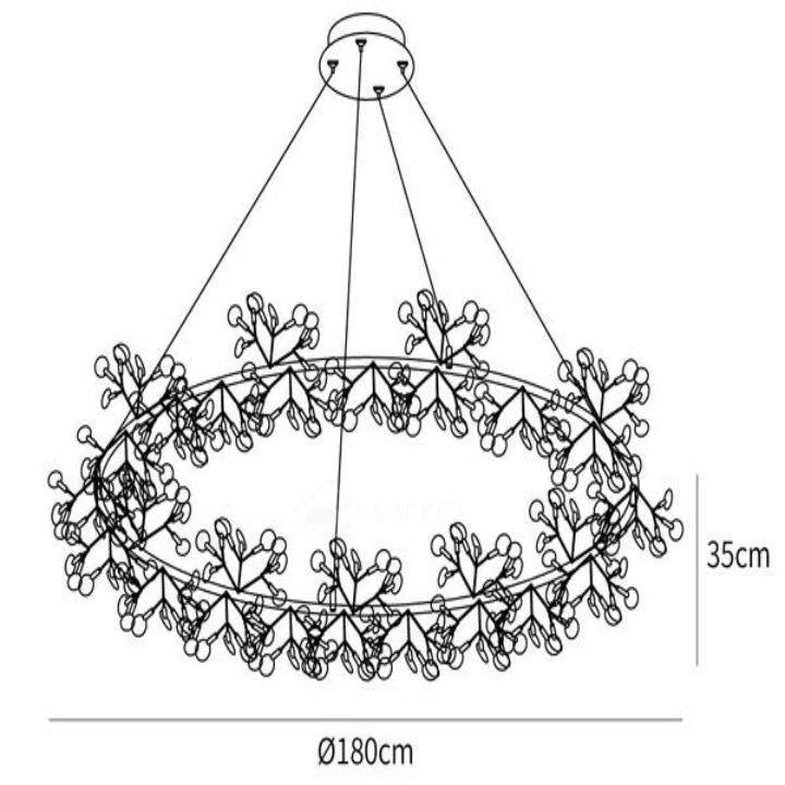 Riviko Luminous Bloom LED Chandelier - Background Shot