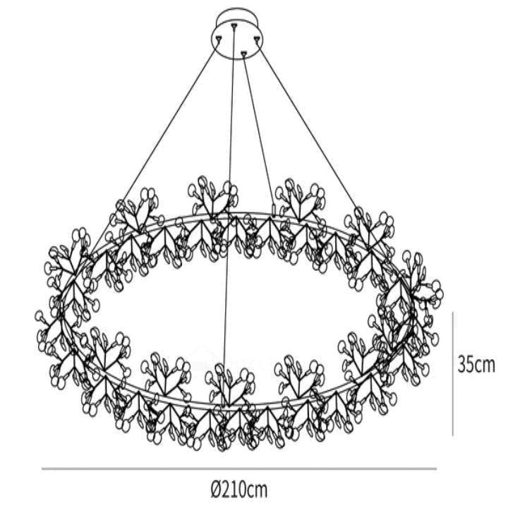 Riviko Luminous Bloom LED Chandelier - Background Shot