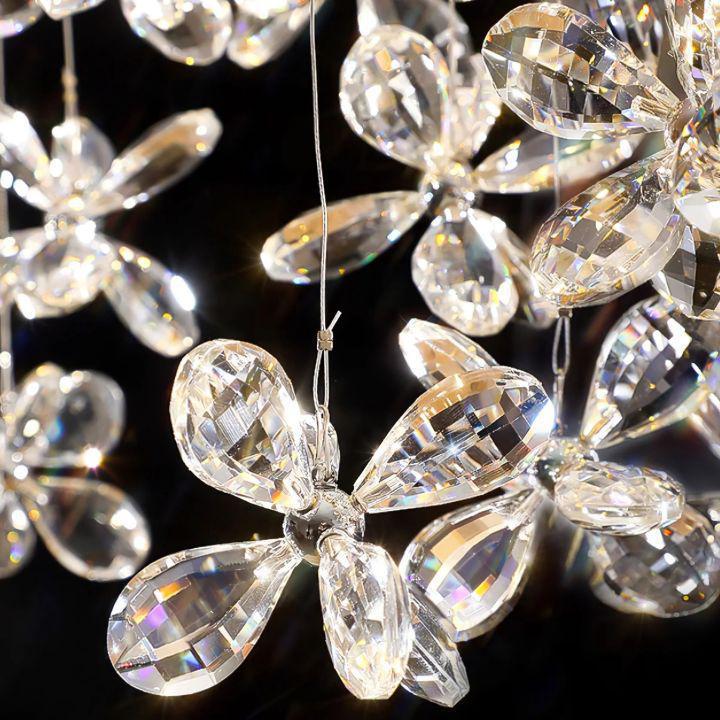 Riviko Ethereal Bloom Crystal Chandelier - Background Shot