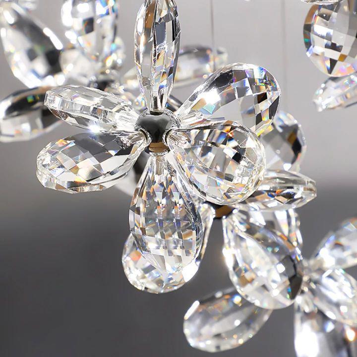 Riviko Ethereal Bloom Crystal Chandelier - Background Shot