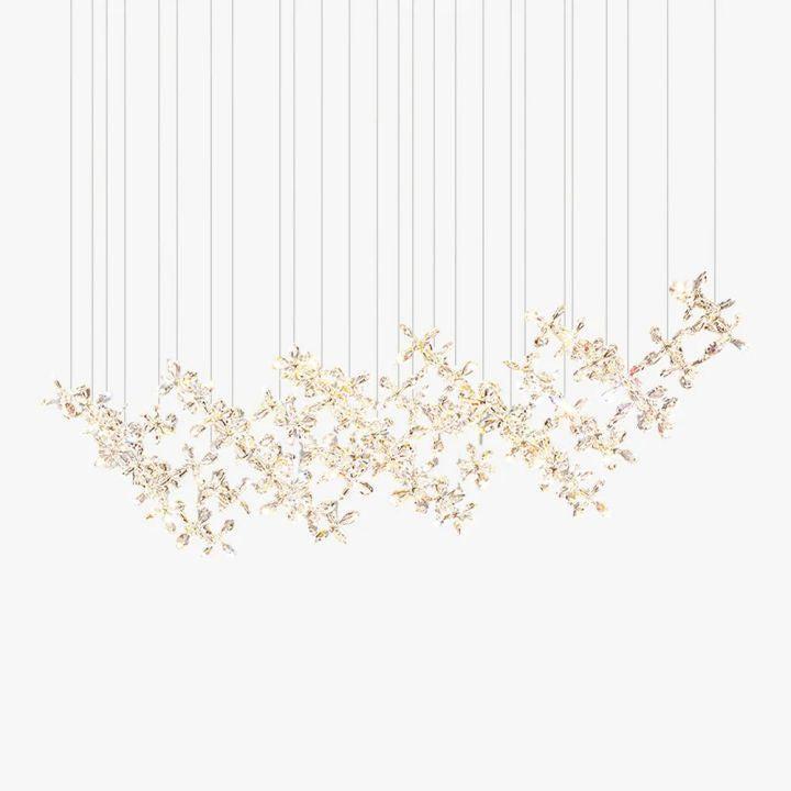 Riviko Ethereal Bloom Crystal Chandelier - Background Shot