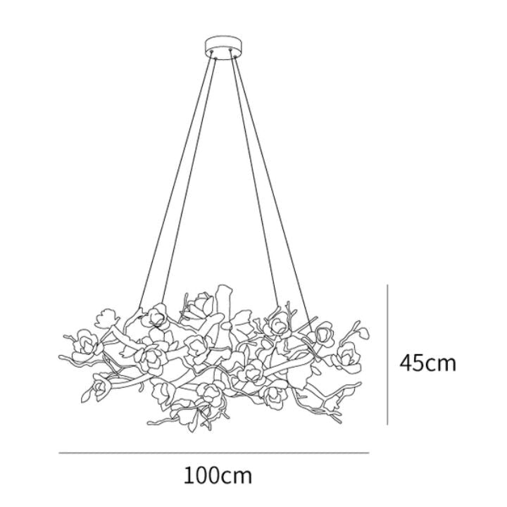 Riviko Gilded Blossom Branch Chandelier - Background Shot