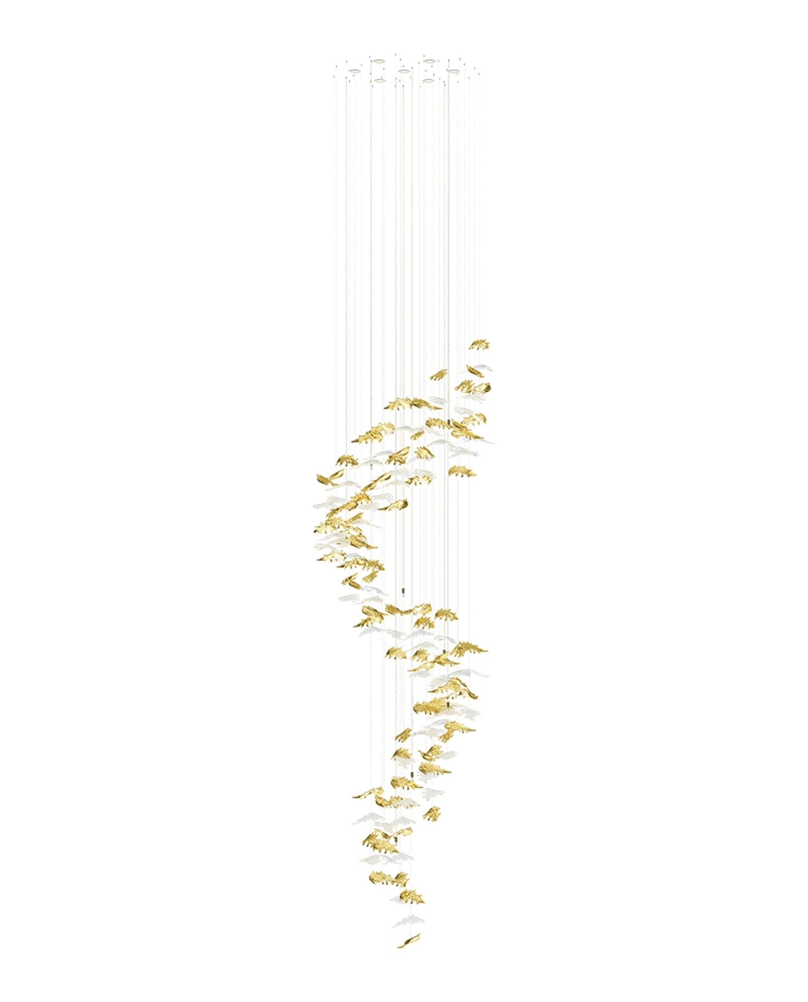 Galaxy Flying Leaves Meteor Shower Crystal Spiral Chandelier