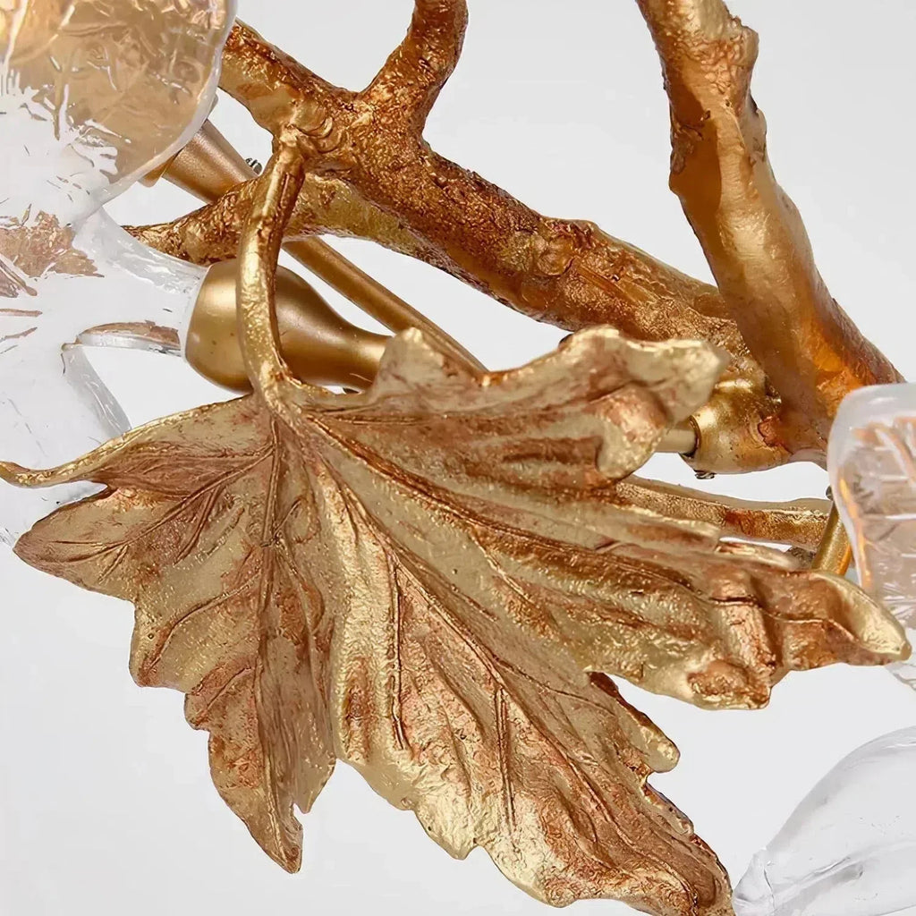 Riviko Veridian Branch Brass Chandelier - Background Shot